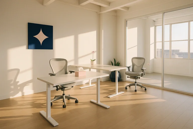 Modern bright workspace with WipeSmith products